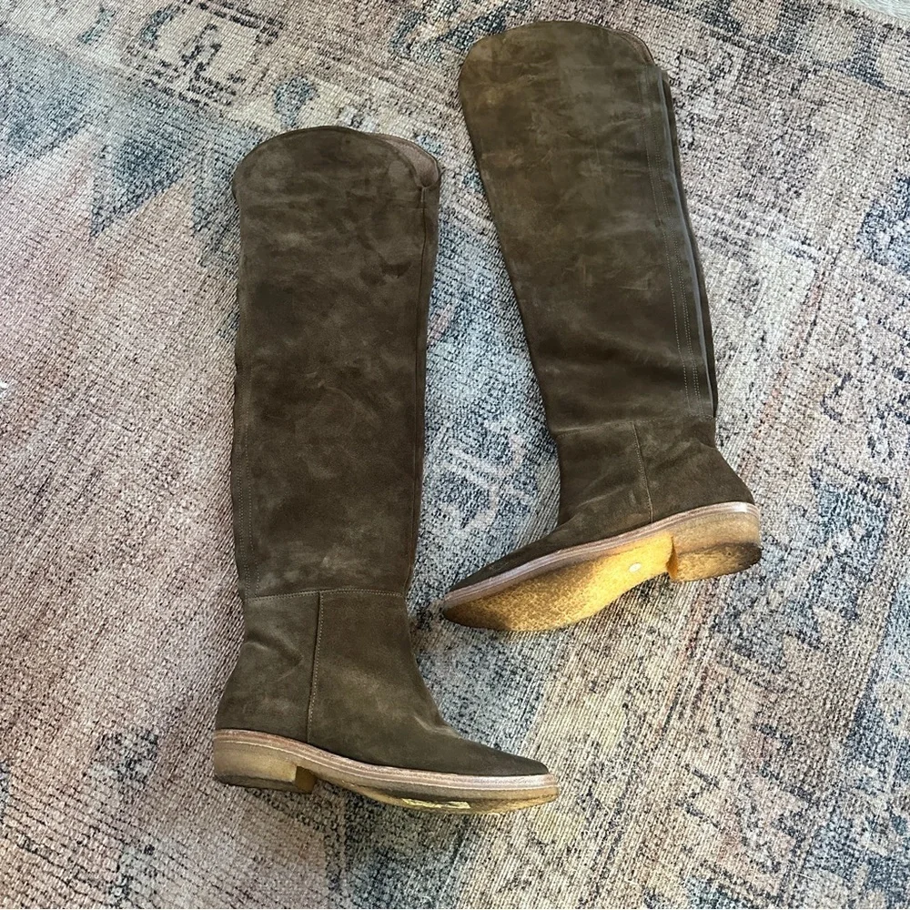 Free People Banks Over-the-Knee Boots in Green sz 38.5